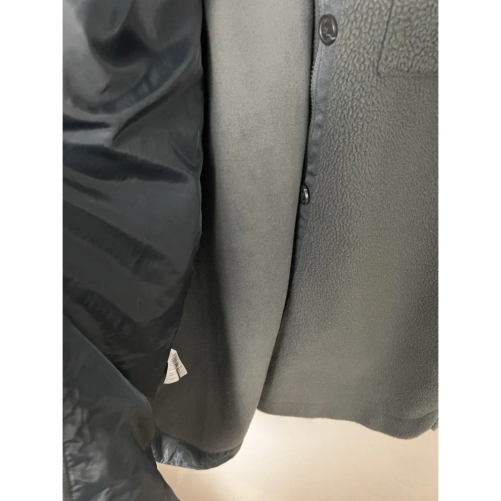 Eddie Bauer Lynden Fleece Parka‎ In Storm Size XL Dark Grey Pockets